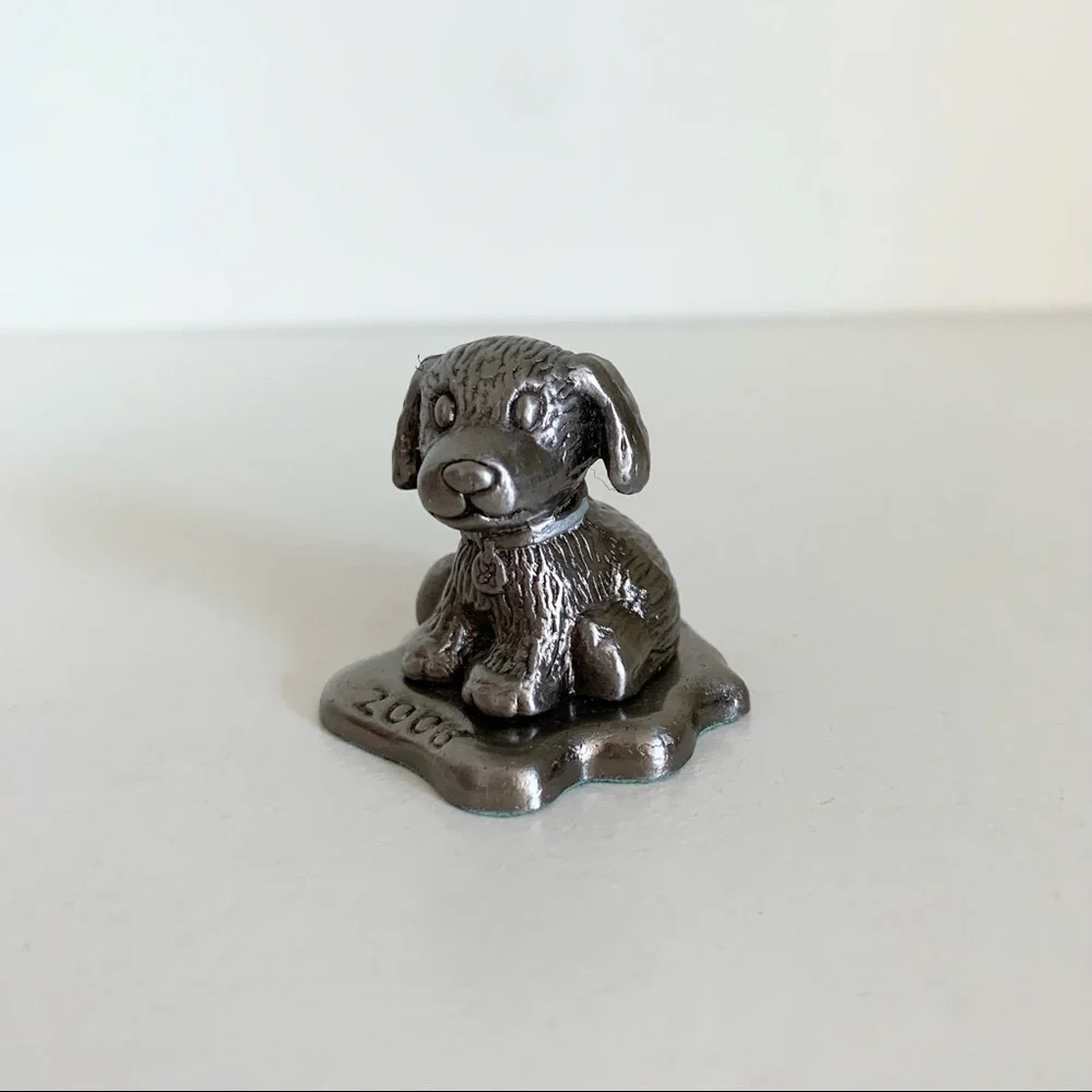 Vintage Girl Scout puppy solid metal statuette
